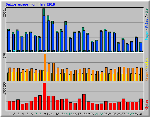 Usage Statistics for rudimathematici May 2016